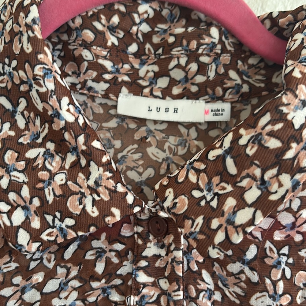 Brown floral dress - Picture 2 of 4